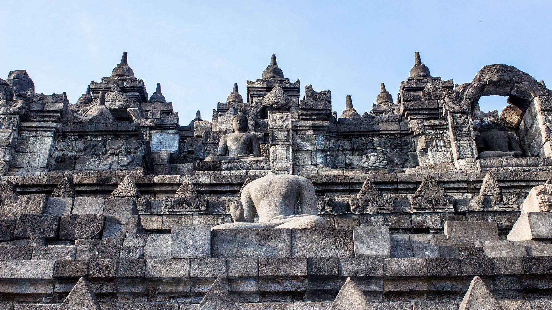 Paneles de relieve y Budas, Borobudur