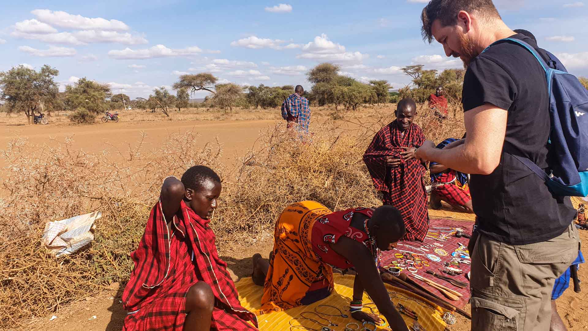 Mercado familiar de la tribu Masai