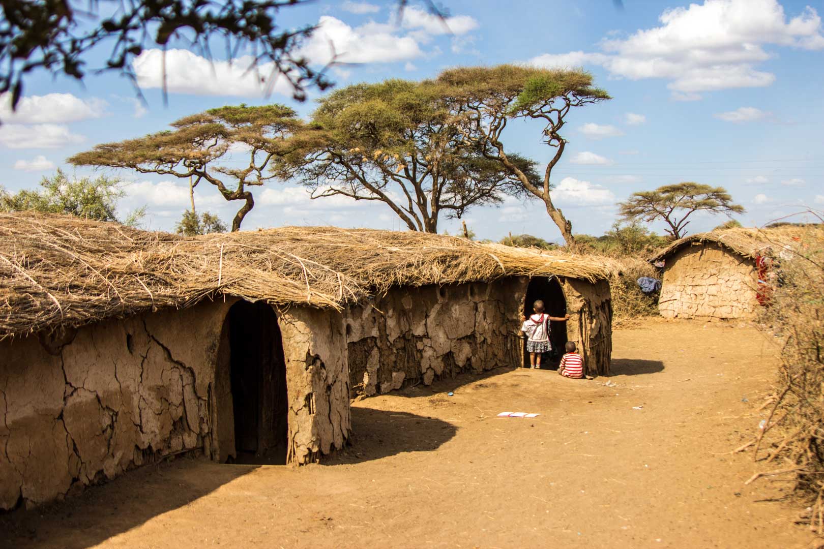 Poblado Masai en Amboseli, Kenia