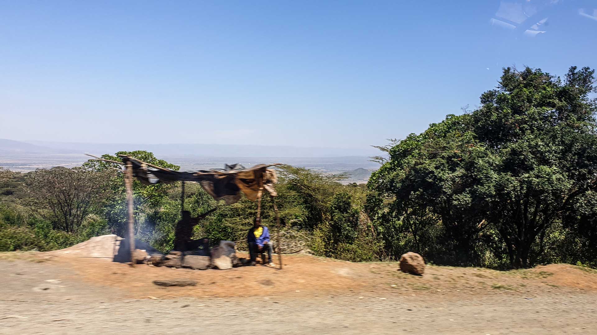 Puestos de venta en el Valle de Rift, Kenia