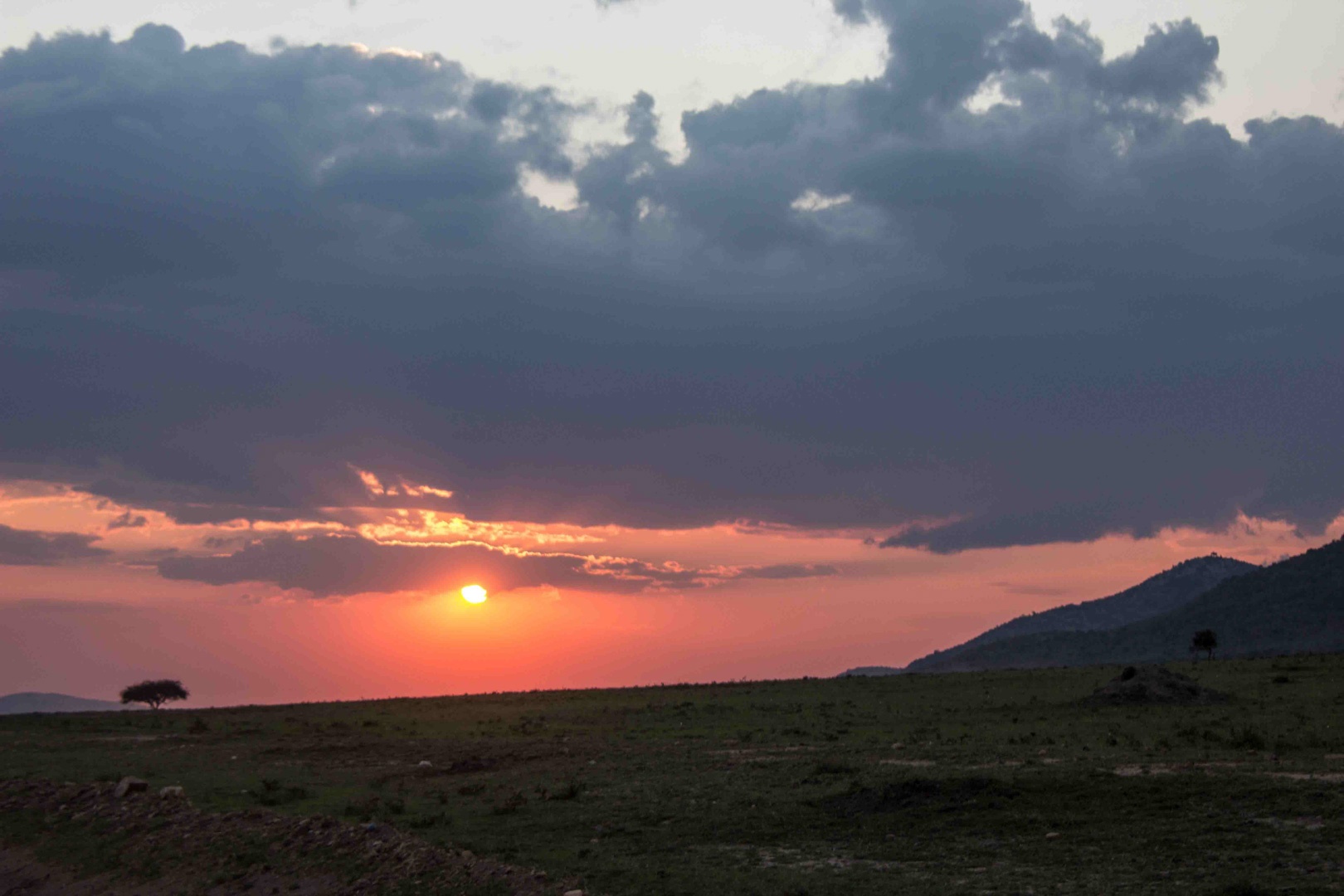 Atardecer en Masai Mara, Kenia