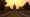 Puesta de sol en Prambanan
